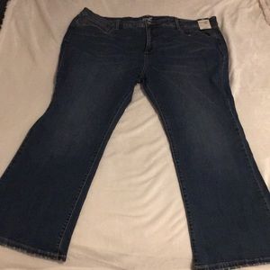 Terra & Sky High Rise Bootcut Jeans Midwash Plus 24W NWT